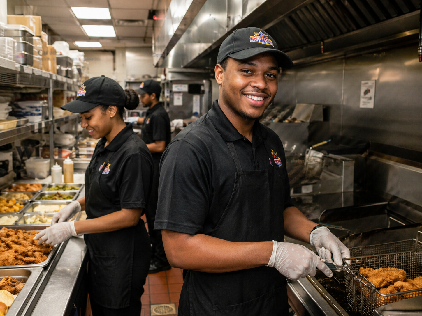 Captain Jay's kitchen team at work